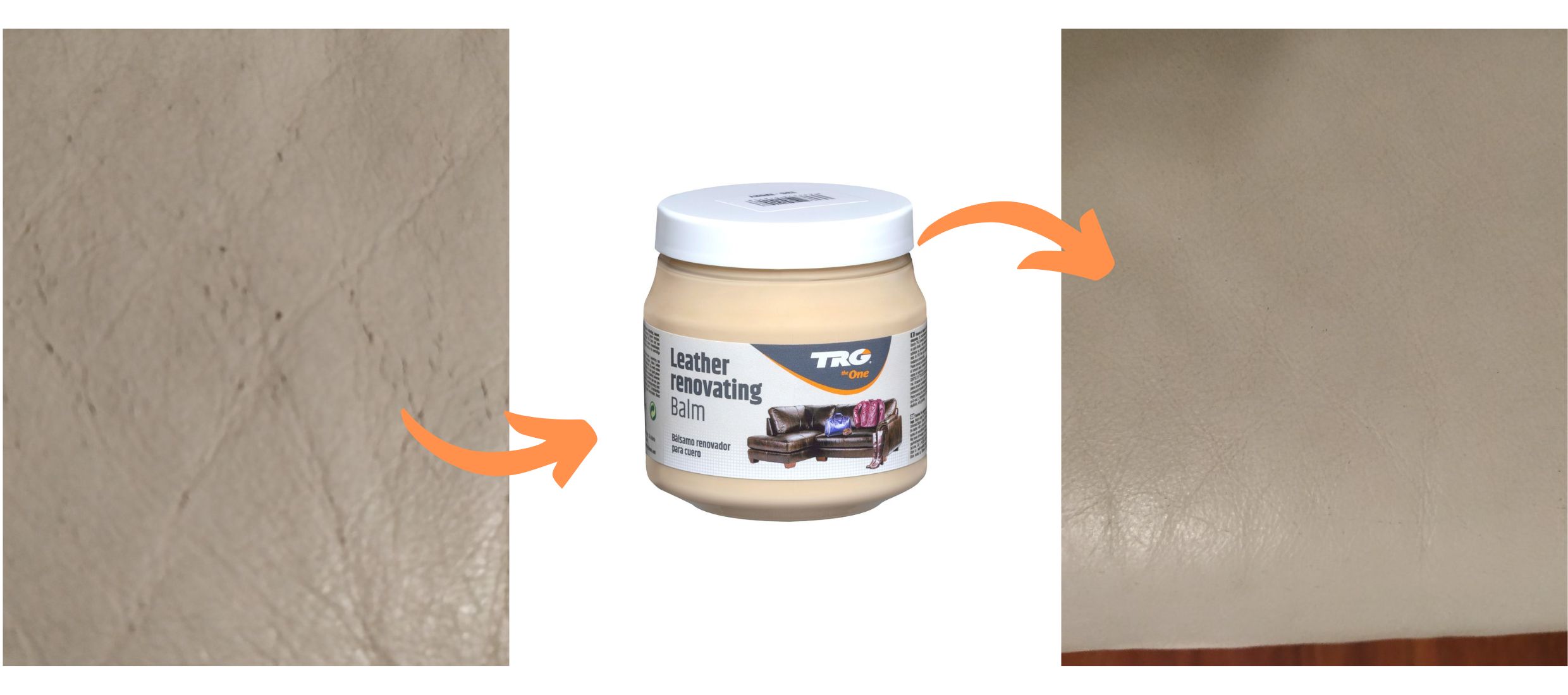 Béžový Krém na kožené sedačky 136 Ivory Leather Renovating Balm TRG the one